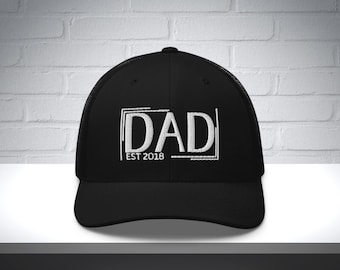 Geborduurde hoed papa, aangepaste hoed, cadeau nieuwe vader, vaderdagcadeau, aangepaste vaderhoed, verjaardagscadeau vader, cadeau voor vader, aangepaste hoed nieuwe vader