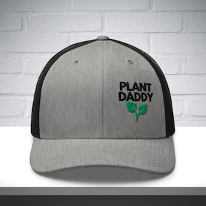 Embroidered Plant Daddy Hat, plant daddy gift, plant lover gift, plant dad trucker hat, gardening hat, plant lover hat, fathers day gift