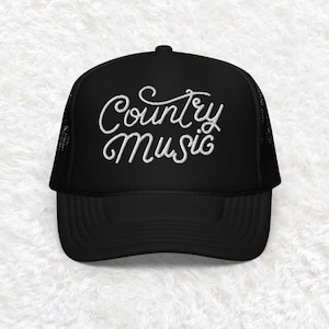 Embroidered Country Music Trucker Hat, womens country trucker hat, country concert hat, cute western hat, trendy summer hat, cowgirl gift