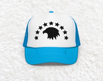 Embroidered American Eagle Hat, eagle hat, 4th of July hat, bald eagle dad hat, gift for him, patriotic trucker hat, bald eagle America hat