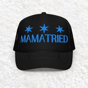 Embroidered Mama Tried Hat, mama tried trucker hat, trendy western hat, country concert hat, summer hat, rodeo hat, gift for her, cowboy hat
