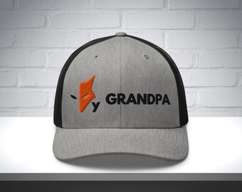 Embroidered Foxy Grandpa Hat, foxy grandpa gift, fathers day hat, funny grandpa hat, gift for him, dad hat, grandpa to be, grandpa gift