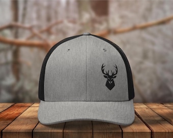 Embroidered Deer Hunting Hat, hunting deer trucker hat, deer hunting hats for dad, hunting season gift for him, deer hunter hat, hunter gift