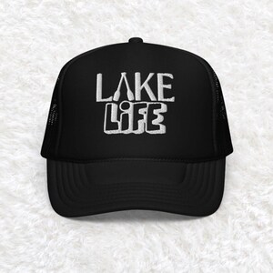Lake life trucker hat, lake life hat, lake dad hat, trendy summer hat, cute boating hat, summer hat, beach hat, lake life hats, gift for her