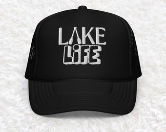 Lake life trucker hat, lake life hat, lake dad hat, trendy summer hat, cute boating hat, summer hat, beach hat, lake life hats, gift for her