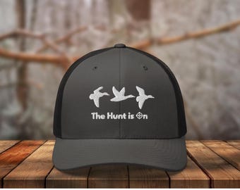 Embroidered Duck Hunting Hat, duck hunting birthday gift, duck hunter gift, gift for him, duck trucker hat, gift for dad, mallard duck hat