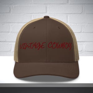 Bestickter Vintage Cowboy Trucker Hut, Cowboy Hut, Western Trucker Hut, Country Konzert Hut, trendy Cowboy Geschenk, Rodeo Trucker Hut, Dad Hut