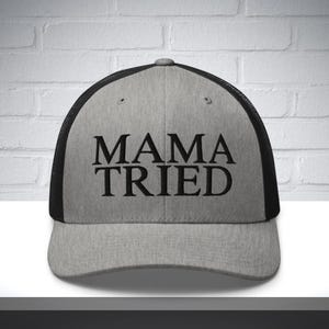 Embroidered Mama Tried Hat, mama tried trucker hat, trendy western hat, country concert hat, summer hat, rodeo hat, gift for her, cowboy hat