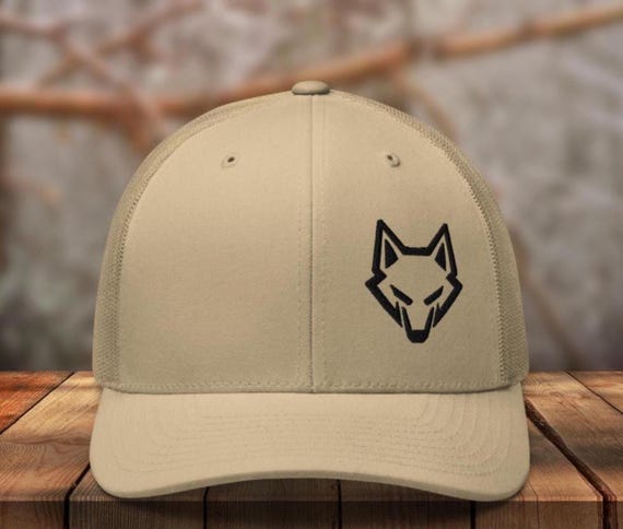 Embroidered Coyote Hunting Hat, Coyote Hunting Trucker Hat, Coyote