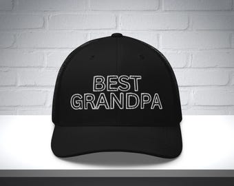 Embroidered best grandpa hat, best grandpa gift, grandpa hat, fathers day gift, dad hat, gift for him, grandpa trucker hat, gift for grandpa