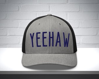 Embroidered Yeehaw Hat, yeehaw trucker hat, country concert hat, trendy summer hat, cowboy hat, western trucker hat, rodeo hat, party hat