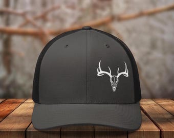 Embroidered Deer Hunting Hat, hunting deer trucker hat, deer hunting hats for dad, hunting season gift for him, deer hunter hat, hunter gift