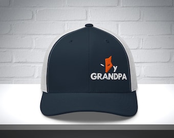 Embroidered Foxy Grandpa Hat, foxy grandpa gift, fathers day hat, funny grandpa hat, gift for him, dad hat, grandpa to be, grandpa gift
