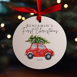Personalized Baby's First Christmas Ornament, baby boy gift, baby shower gift idea, baby announcement ornament, Christmas 2025