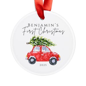 Adorno navideño personalizado para bebé, regalo para niño, idea de regalo para baby shower, adorno para anunciar el nacimiento de un bebé, Navidad 2025