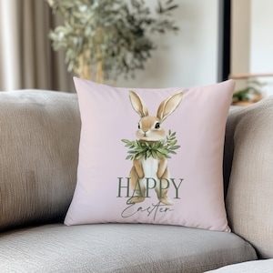 Cojín de Pascua, almohada de Pascua, decoración del hogar de conejo de Pascua