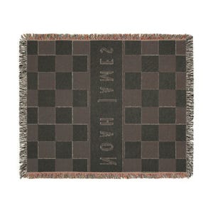 Personalized checkered name baby blanket custom name baby boy classic nursery decor name blanket baby shower gift image 8