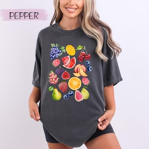 Cute Fruit Shirt | Comfort Colors Vintage Cottagecore Strawberry Shirt, Lemon Citrus Tshirt, Summer Time Tee, Tropical Summer Vacation Shirt