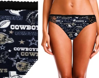 Dallas Cowboys Ladies 3-Pack Lilac Thong - Pink/Navy Blue