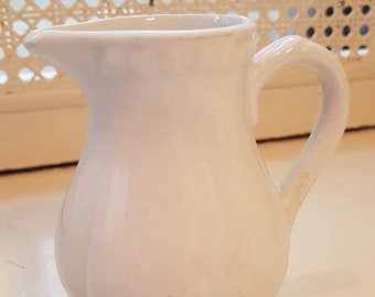 Vintage Cream Jug - White Cream Ceramic Jug