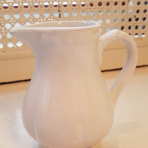 Vintage Cream Jug - White Cream Ceramic Jug