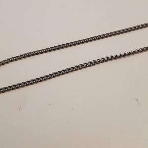 Vintage Silver Colored Link Chain - 37 Inches