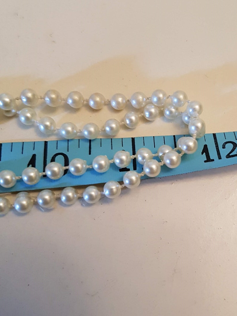Pearl-like Bead Necklace Extra Long Strand Necklace