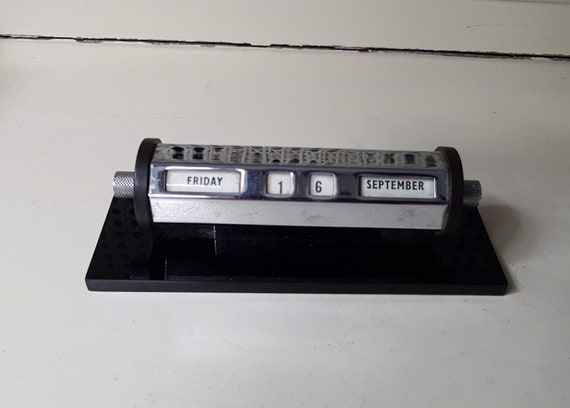 Vintage Perpetual Desk Calendar Etsy
