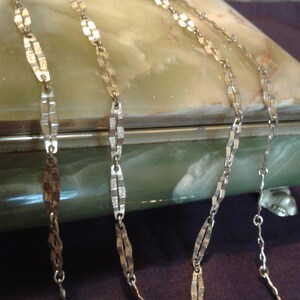 Vintage Yellow Metal Chain - Large Crinkle Link Vintage Chain