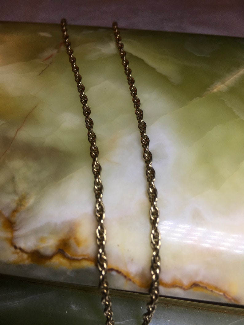 Vintage Gold Chain 18 inches 9ct Gold Twist Link Necklace