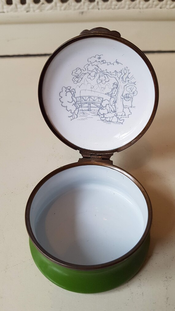 Boîte à Pilules Vintage Crummles Émaillée - Jeux Olympiques Moscou 1980 - XXIIe Olympiade