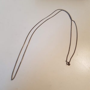 Vintage Silver Colored Link Chain - 28 Inches