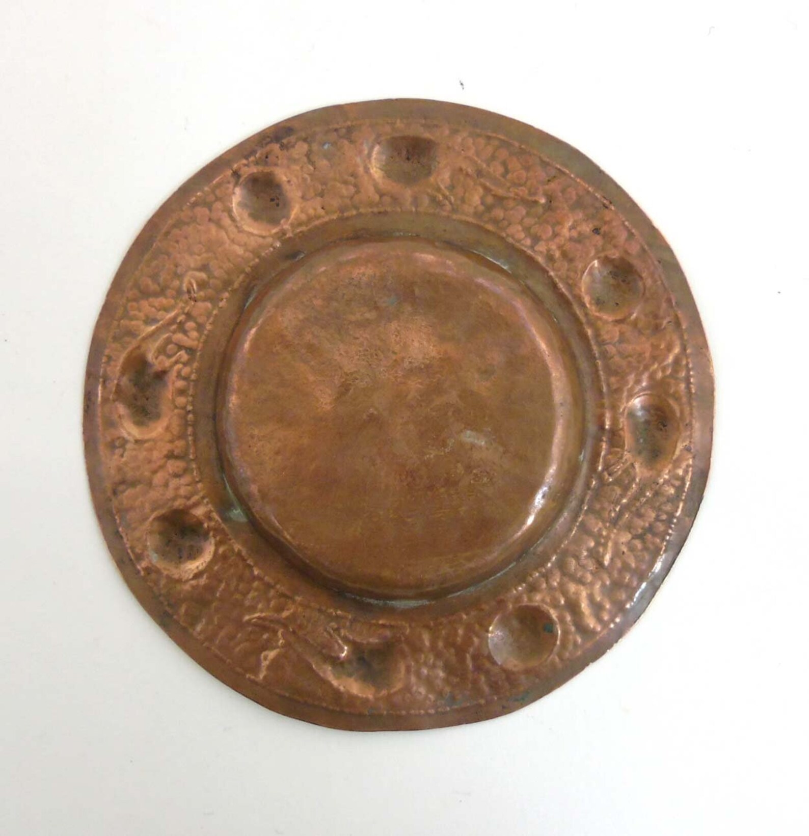 Antique Copper Decorative Plate Arts and Crafts Circle and Etsy
