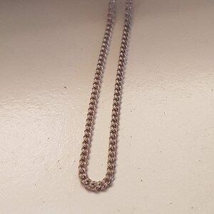 Vintage Silver Colored Link Chain - 37 Inches