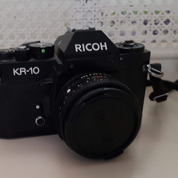 Vintage Ricoh KR10 Camera  with Rikenon 1:2 50mm