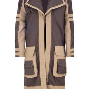 Captain&#39;s Duster Coat – Sand & Cocoa Handcrafted