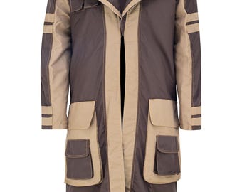 Captain's Duster Coat – Sand & Cocoa Handcrafted