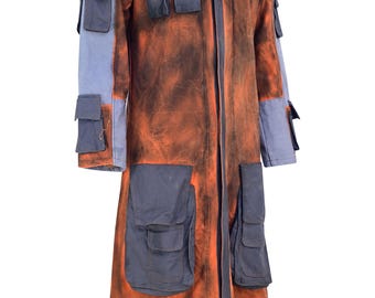 Captain's Duster Coat – Sand & Cocoa Handcrafted