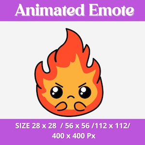 Animated Twitch Emotes, Kick Emote, Twerk flame Emote, angry Emote, Cute flame, For Streamers - Instant Download / Ready to Use