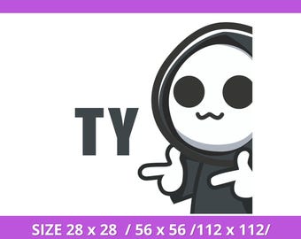 Emote animado de Twitch: Fantasma aterrador, gracias, cara con cuchillo, cara de fantasma kawaii, HYPE, asesino muerto, emoticono animado de Halloween, emoticono de Halloween