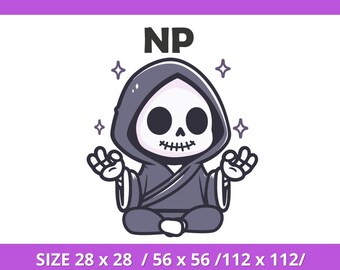 Animerad Twitch-emote, läskig spöklik, NP-ansikte med kniv, kawaii spökansikte, HYPE, animerad Halloween-emote med dödmördare, inga problem-emote