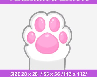 Emote animata Twitch, Emote calcio, Emote zampa che saluta, Emote carina, Emote zampa di gatto, Gatto, per gli streamer - Download immediato/pronto all'uso (trasparente)