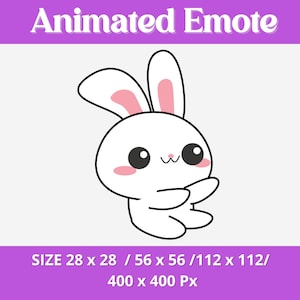 Animated Twitch dancing Emote Adorable Bunny Emote The Perfect Animated Celebration for Your Stream Cute bunny Emote bunny Instant Download