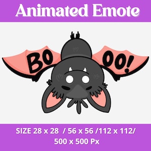 Animated Vampire Emote for Twitch & Discord Cute Fun Festive Holiday Dracula Spooky Black Bat Emote