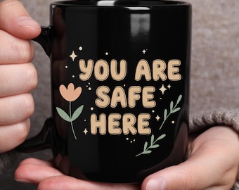 You Are Safe Here Print – Gentle Affirmation Wall Art (SVG, PNG, PDF)