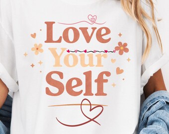 Self Love Affirmation Print | Mental Health Wall Art (PNG SVG Digital Download)
