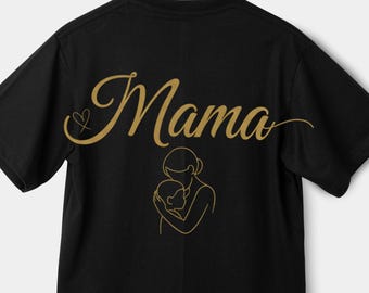 Mama Quote Design | Mother & Child Line Art (PNG SVG Digital Download