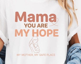 Mama You Are My Hope Print | Mother & Child Line Art (PNG SVG Digital Download