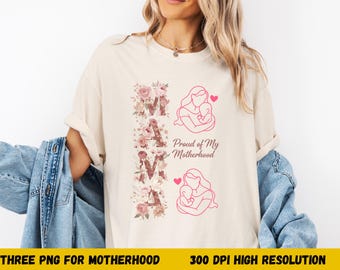 Mama Floral PNG Bundle | Motherhood Quote, Feminine Art (Digital Download)