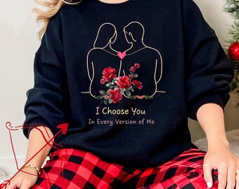 Romantic Couple Line Art – Valentine's Day PNG SVG (Digital Download)